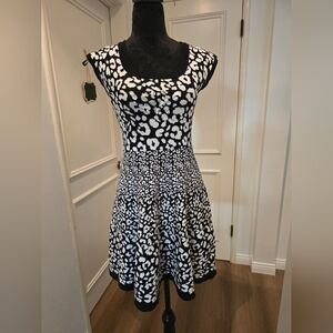 Candie's Black and White Patterned Mini Dress